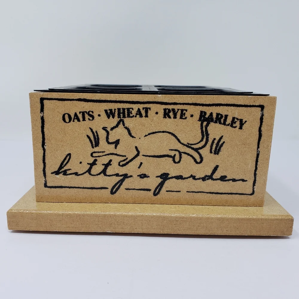 Kitty Garden Catnip Oats Wheat Rye Barley Planter Box